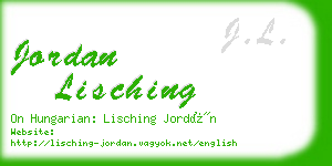 jordan lisching business card